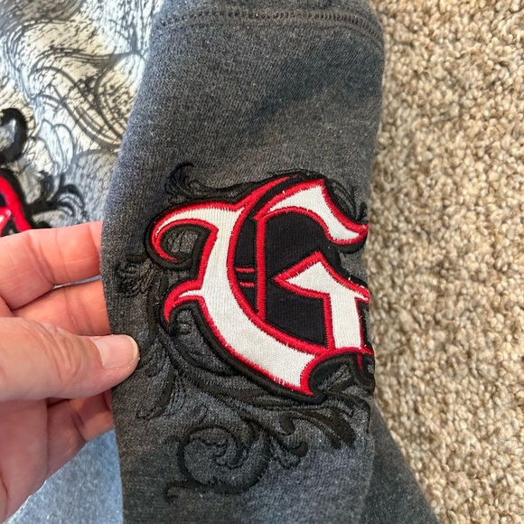 Disneyland Resort Grumpy Embroidered full zip sweatshirt. Sherpa fleece lined. - Picture 4 of 10